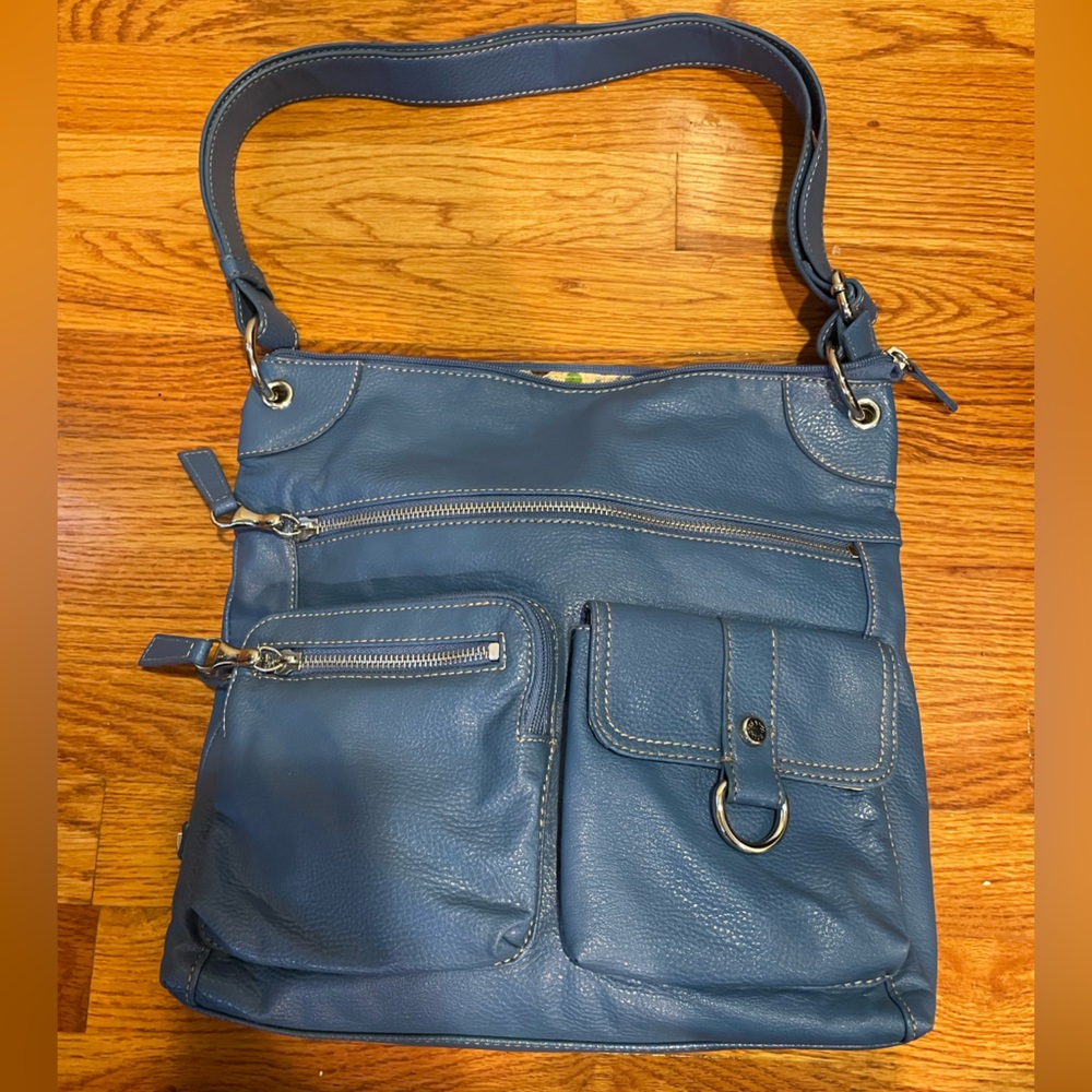Franco Sarto Blue Leather Tote